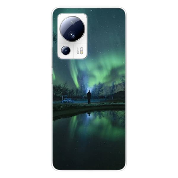 Tryckt silikonfodral som är kompatibelt med Xiaomi 13 Lite Northern Lights