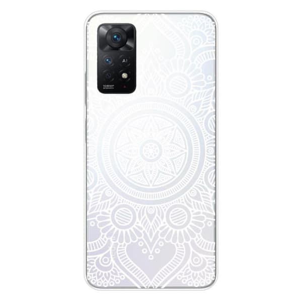Tryckt silikonfodral som är kompatibelt med Xiaomi Redmi Note 11 Pro Plus 5G Mandala vit