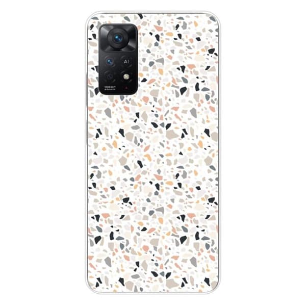 Tryckt silikonfodral som är kompatibelt med Xiaomi Redmi Note 11 Pro Plus 5G Terrazzo färg