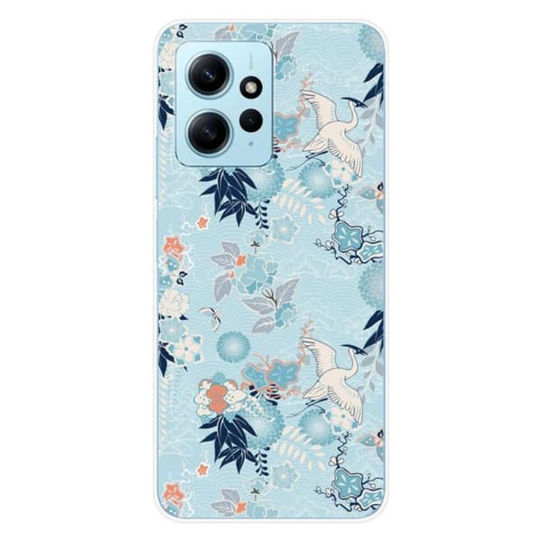 Tryckt silikonfodral som är kompatibelt med Xiaomi Redmi Note 12 4G Kimono