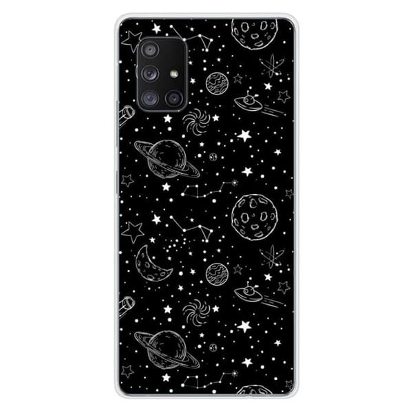 Tryckt silikonfodral som är kompatibelt med Samsung Galaxy A71 5G Galaxy draw