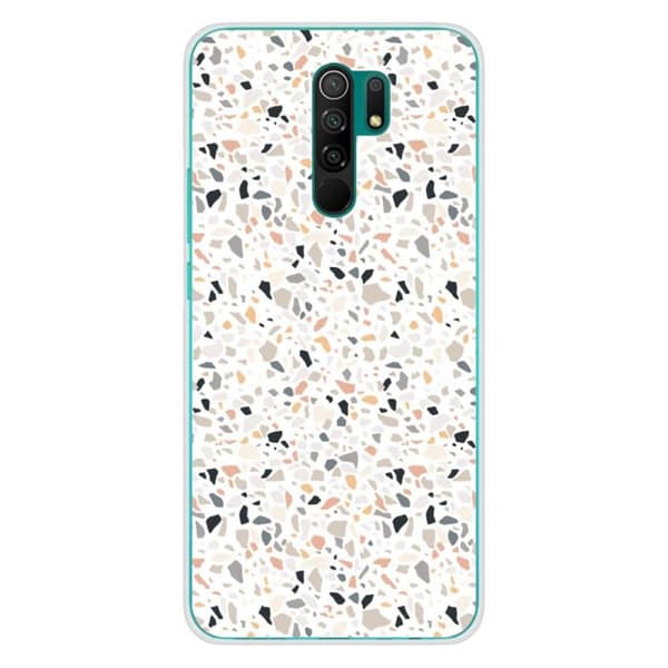 Silicone-skal med tryck - 1001 skal - Xiaomi Redmi 9 - Flerfärgad - Terrazzo-mönster - Optimal skydd