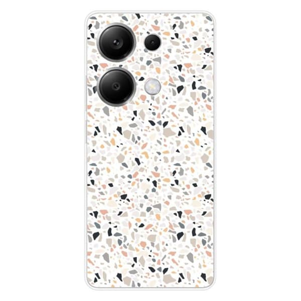 Tryckt silikonfodral som är kompatibelt med Xiaomi Redmi Note 13 Pro 4G Terrazzo färg