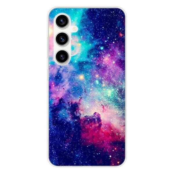 Tryckt silikonfodral som är kompatibelt med Samsung Galaxy S23 FE Galaxy Blue