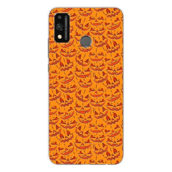 Siliconpåse med tryck - Huawei - Honor 9X Lite - Flerfärgad - Motiv med pumpor - Optimal skydd