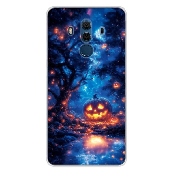 Tryckt silikonfodral som är kompatibelt med Huawei Mate 10 Pro HA Pumpkin Forest