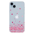 Miniatyrbild 1 av 6: Tryckt silikonfodral som är kompatibelt med Apple iPhone 15 Plus Pink Heart Confetti