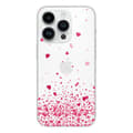 Miniatyrbild 1 av 6: Tryckt silikonfodral som är kompatibelt med Apple iPhone 15 Pro Pink Heart Confetti