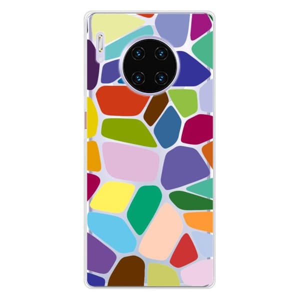 Tryckta silikonhöljet - Vonoroi - Huawei Mate 30 Pro - Flerfärgad - Halvstyv - Optimalt skydd