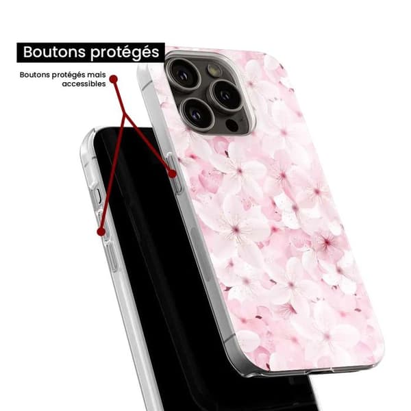 Tryckt silikonfodral som är kompatibelt med Huawei Honor 9 Lite Sakura