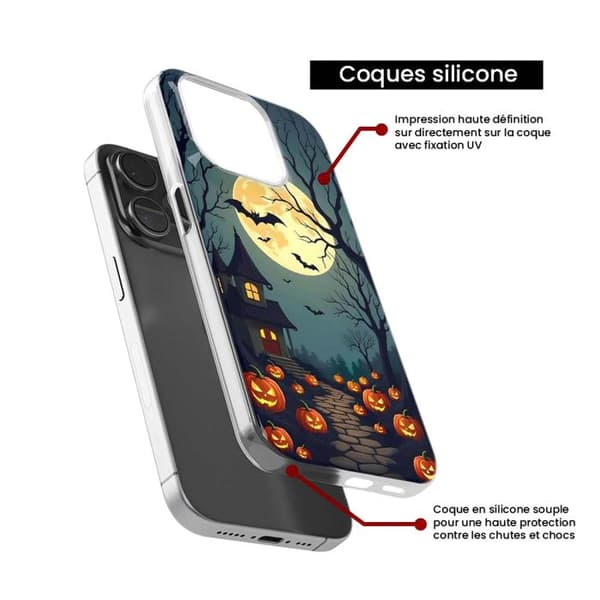 Silicone-designskal - 1001 skal - iPhone SE - Flerfärgad - Spöklik - Optimal skydd