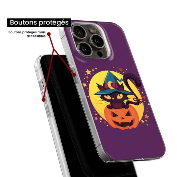 Tryckt silikonfodral som är kompatibelt med Apple iPhone 13 Pro HA Mystical Cat