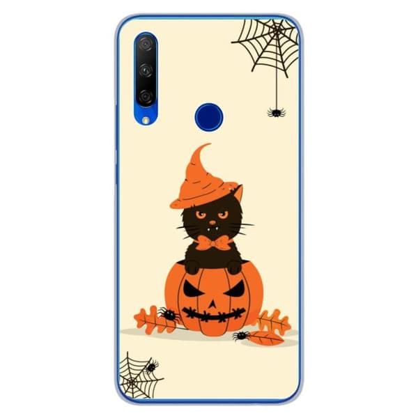 Tryckt silikonfodral - Huawei - Honor 9X - Flera färger - Halvstyv - Challoween