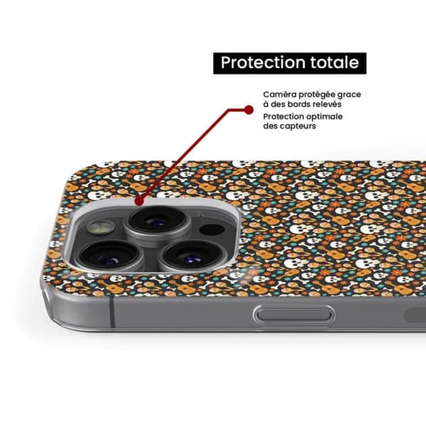 Tryckt silikonfodral som är kompatibelt med Apple iPhone 14 Pro HA Skeleton Rhythms