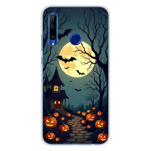 Siliconetui med tryck - Huawei - Honor 20 Lite - Flerfärgad - Spöknatt - Optimal protection