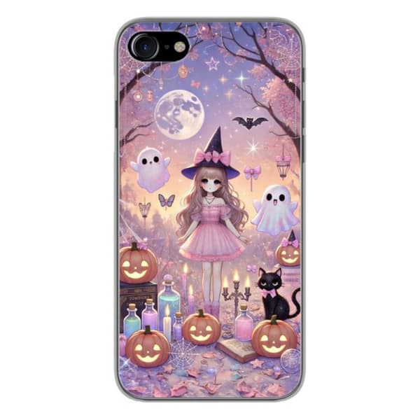 Tryckt silikonfodral kompatibelt Apple iPhone SE 2020 iPhone SE 2022 HA Mangalloween