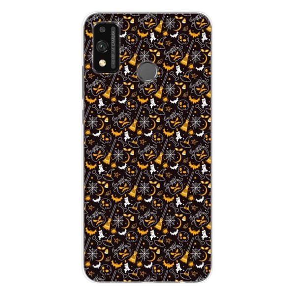 Silicone-skal med tryck - Huawei - Honor 9X Lite - Flerfärgad - Halloween - Optimal skydd