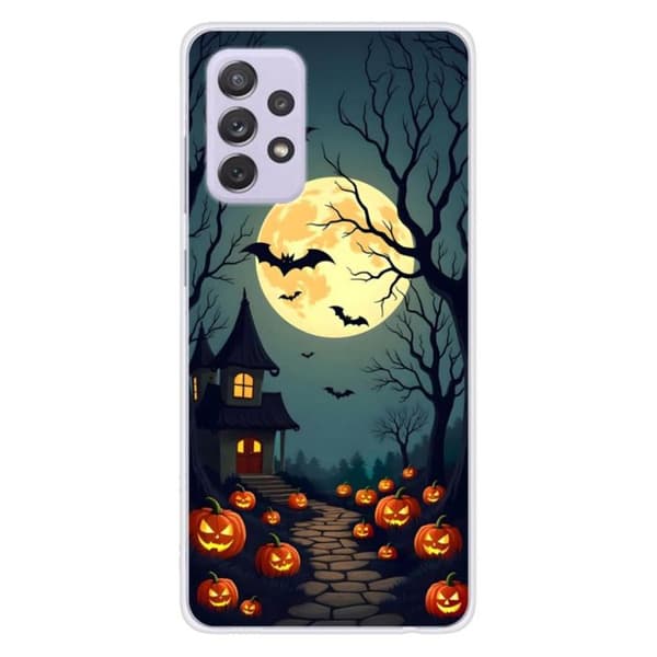 Tryckt silikonfodral som är kompatibelt med Samsung Galaxy A52 HA Haunted Night