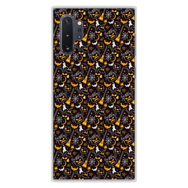 Siliconfärgad tryckt skal - 1001 skal - Galaxy Note 10 Plus - Mönstrad - Halloween - Semi-rigid