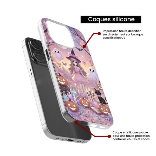 Siliconskal med tryck - 1001 skal - Galaxy A3 2017 - Flerfärgad - Halloween - Optimal skydd
