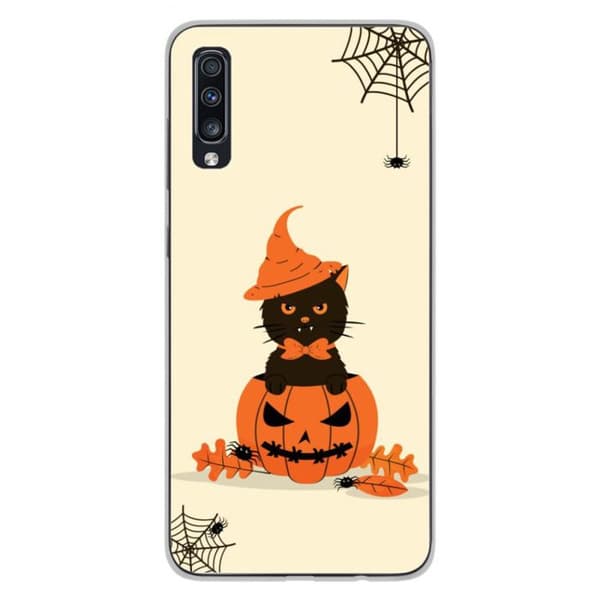 Siliconhölje med tryck - 1001 höljen - Galaxy A70 - Flerfärgad - Halloween - Optimal skydd