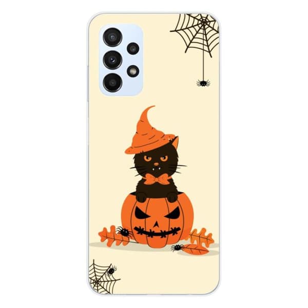 Siliconfodral med tryck - 1001 fodral - Galaxy A23 4G/5G - Flerfärgad - Halloweenmönster - Halvstyv