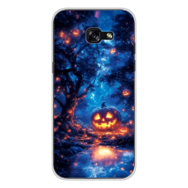 Tryckt silikonfodral som är kompatibelt med Samsung Galaxy A3 2017 HA Pumpkin Forest