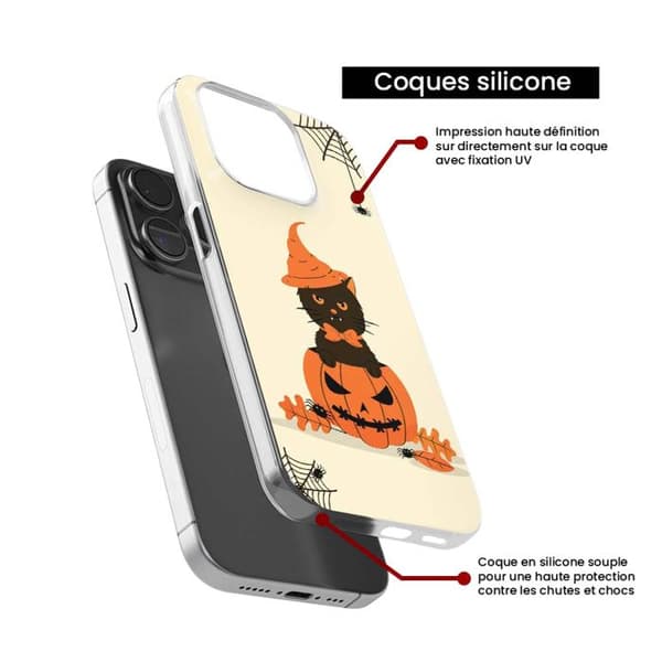 Siliconehölje med tryck - 1001 höljen - Galaxy A03 - Flerfärgad - Halloween-mönster - Semi-hård