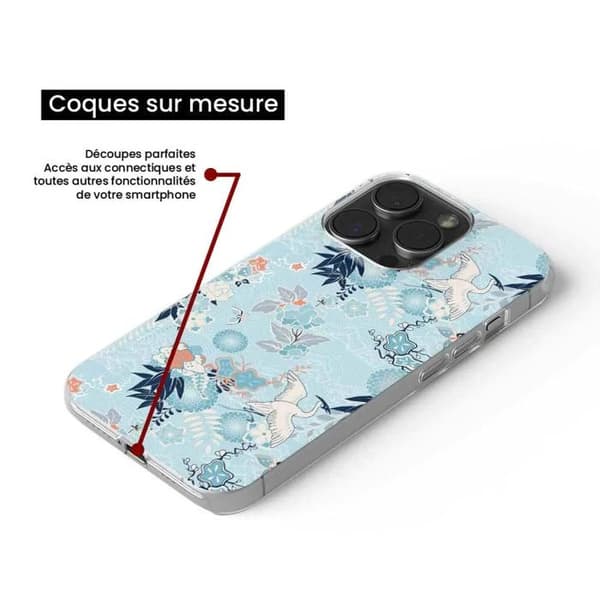 Siliconfodral med tryck - 1001 fodral - Samsung Galaxy S24 FE - Flerfärgad - Kimono-mönster - Halvstyv
