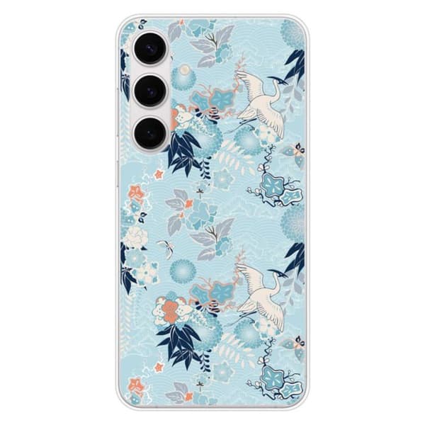 Siliconfodral med tryck - 1001 fodral - Samsung Galaxy S24 FE - Flerfärgad - Kimono-mönster - Halvstyv