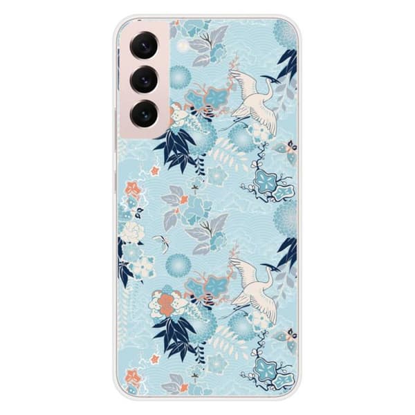 Tryckt silikonfodral som är kompatibelt med Samsung Galaxy S22 Plus Kimono