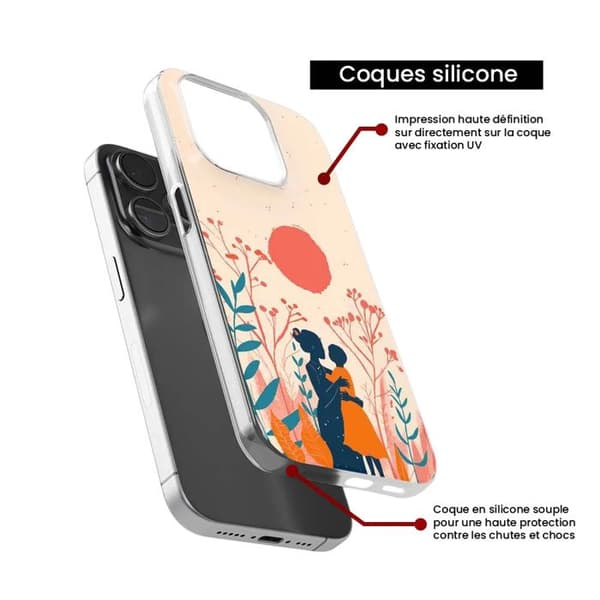 Tryckt silikonfodral som är kompatibelt med Samsung Galaxy A72 4G Andedräkt av ömhet