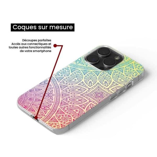 Siliconefodral med tryck - 1001 fodral - Xiaomi 13 Lite - Mandala Pastell - Optimal skydd - Semi-fast
