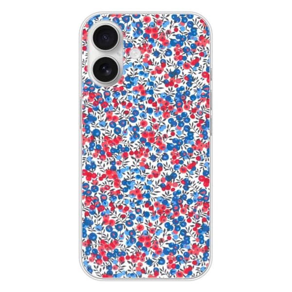 Tryckt silikonfodral kompatibelt Apple iPhone 16 Liberty Wiltshire Blue