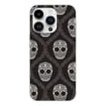 Miniatyrbild 1 av 6: Siliconfodral med tryck - 1001 fodral - Apple iPhone 14 Pro - Blommig skalle - Transparent - Semi-stiftad
