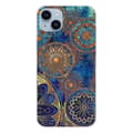Miniatyrbild 1 av 6: Tryckta silikonfodral - 1001 fodral - Apple iPhone 15 Plus - Blå mandala - Optimal skydd - TPU Gel