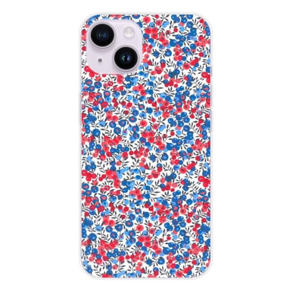 Tryckt silikonfodral kompatibelt Apple iPhone 15 Liberty Wiltshire Blue