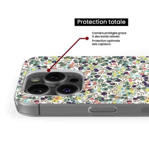 Tryckta silikonfodral - 1001 fodral - Apple iPhone 15 Plus - Liberty Wiltshire-mönster - Optimal skydd