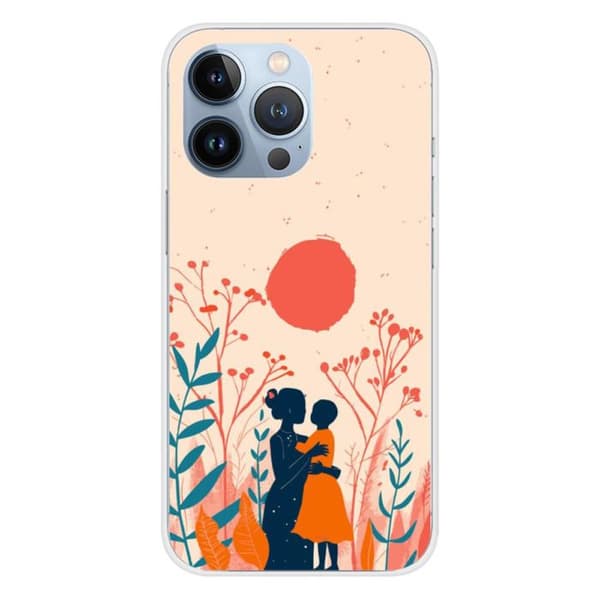 Tryckt silikonfodral som är kompatibelt med Apple iPhone 13 Pro Breath of tenderness