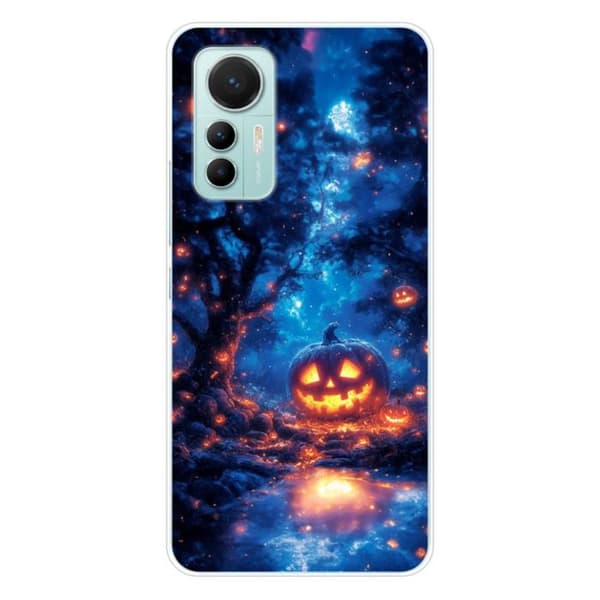 Tryckt silikonfodral som är kompatibelt med Xiaomi Mi 12 Lite HA Pumpkin Forest
