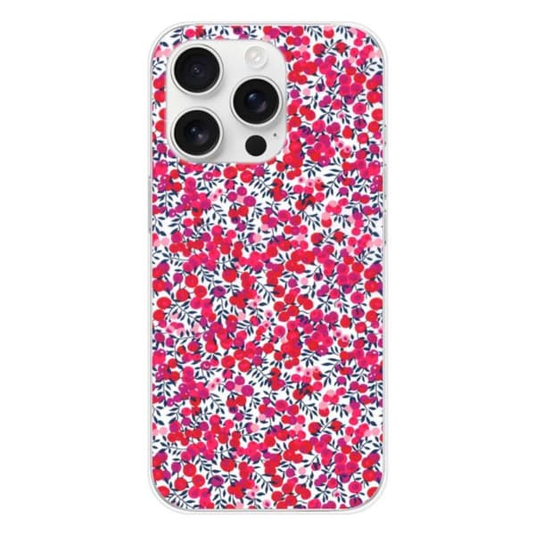 Tryckt silikonfodral kompatibelt Apple iPhone 16 Pro Liberty Wiltshire Röd