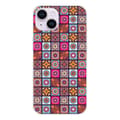 Miniatyrbild 1 av 6: Siliconfodral tryckt - 1001 fodral - Apple iPhone 15 - Patchwork Mandala - Transparent - Halvstyv