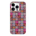 Miniatyrbild 1 av 6: Siliconfodral med tryck - 1001 fodral - Apple iPhone 15 Pro - Patchwork Mandala - Transparent - Halvstyv