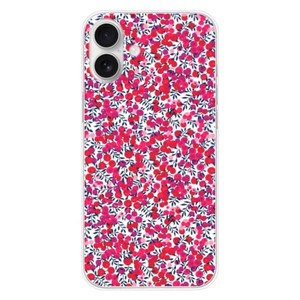 Tryckt silikonfodral kompatibelt Apple iPhone 16 Plus Liberty Wiltshire Röd