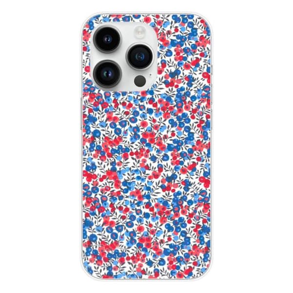 Tryckt silikonfodral kompatibelt Apple iPhone 15 Pro Liberty Wiltshire Blue
