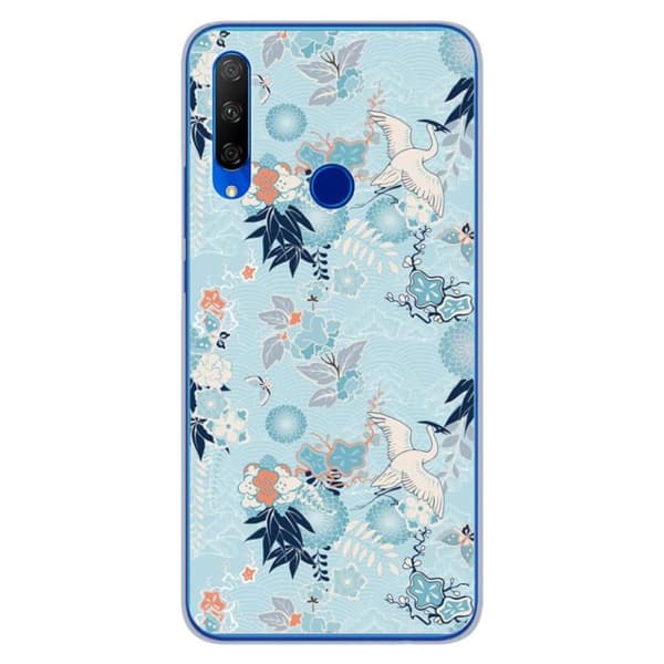 Siliconefodral tryckt - 1001 skal - Huawei Honor 9X - Kimono-mönster - Optimal skydd - Semi-stel