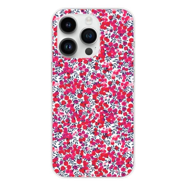 Tryckt silikonfodral kompatibelt Apple iPhone 15 Pro Liberty Wiltshire Röd