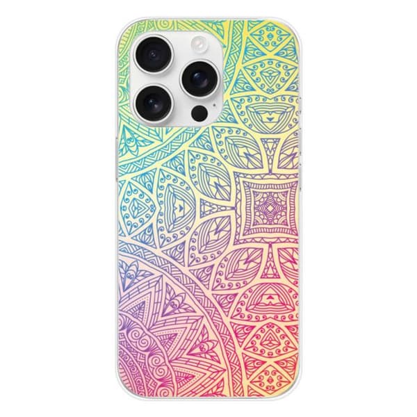 Tryckta silikonskal - 1001 skal - Apple iPhone 16 Pro - Mandala Pastell - Optimalt skydd - TPU Gel