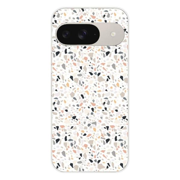 Tryckt silikonfodral som är kompatibelt med Google Pixel 9 Terrazzo färg