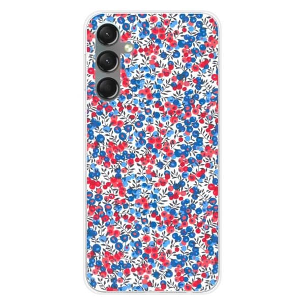 Tryckt silikonfodral kompatibelt Samsung Galaxy A24 4G Liberty Wiltshire Blue